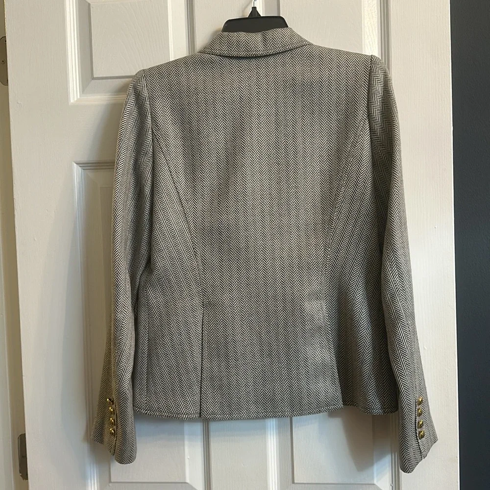 Smythe Gray Wool Herringbone Jacket - Picture 2 of 5